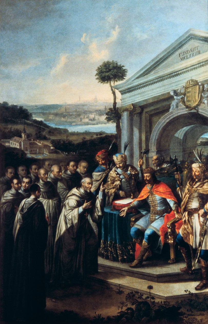 Béla III. gründet das Zisterzienserkloster in Szentgotthárd im Jahr 1183, 1795-1796 von Istvan Dorfmeister