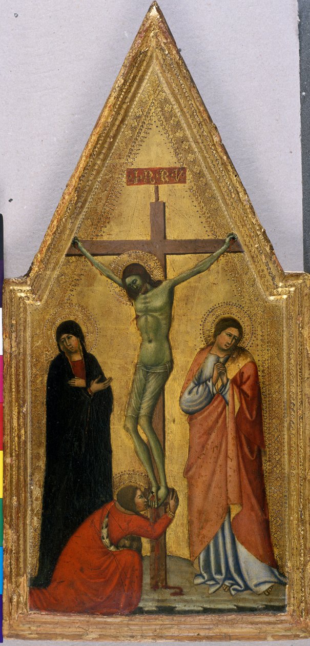 Christus am Kreuz mit Maria, Johannes und Maria Magdalena von Italian School