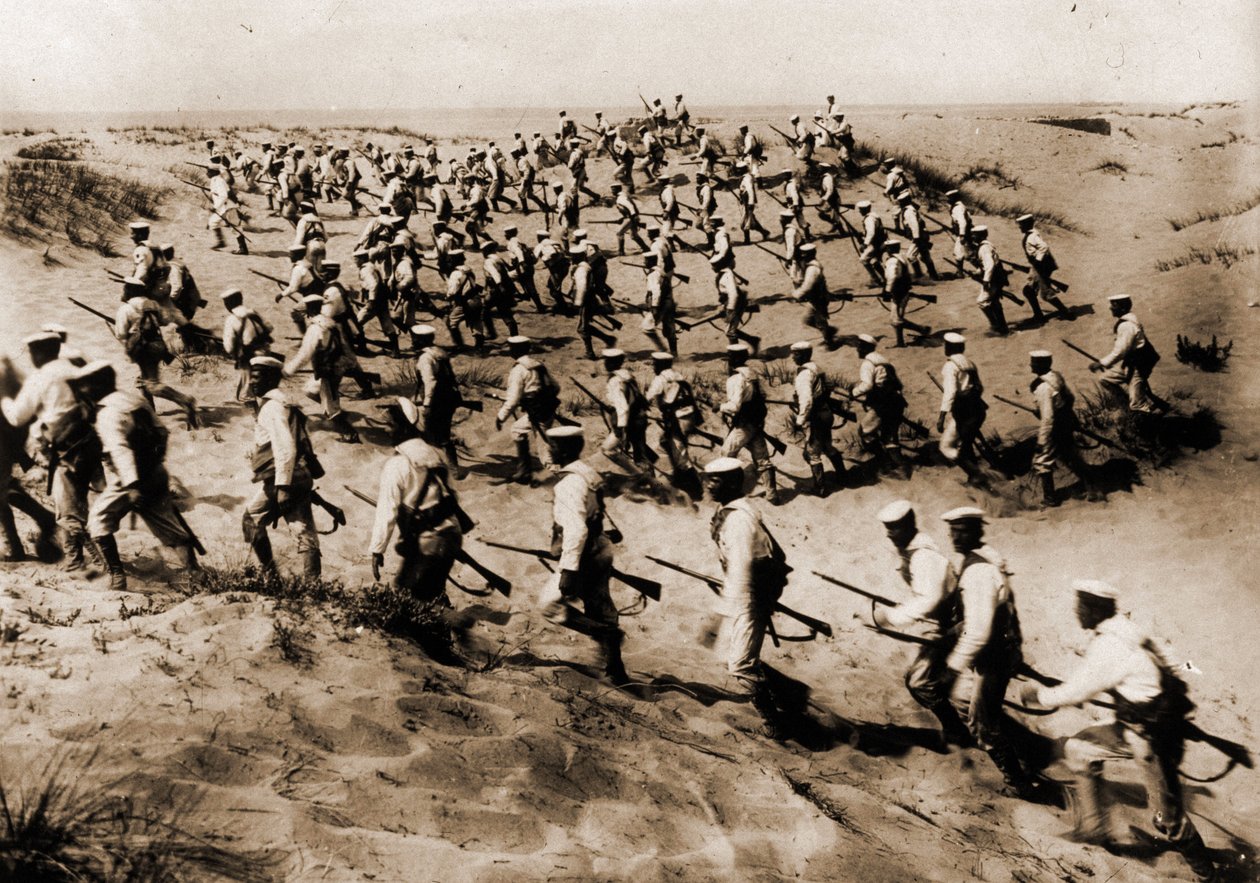 Die italienische Landung in Benghasi (oder Bengazi) (Libyen) in der Kyrenaika von Italian Photographer
