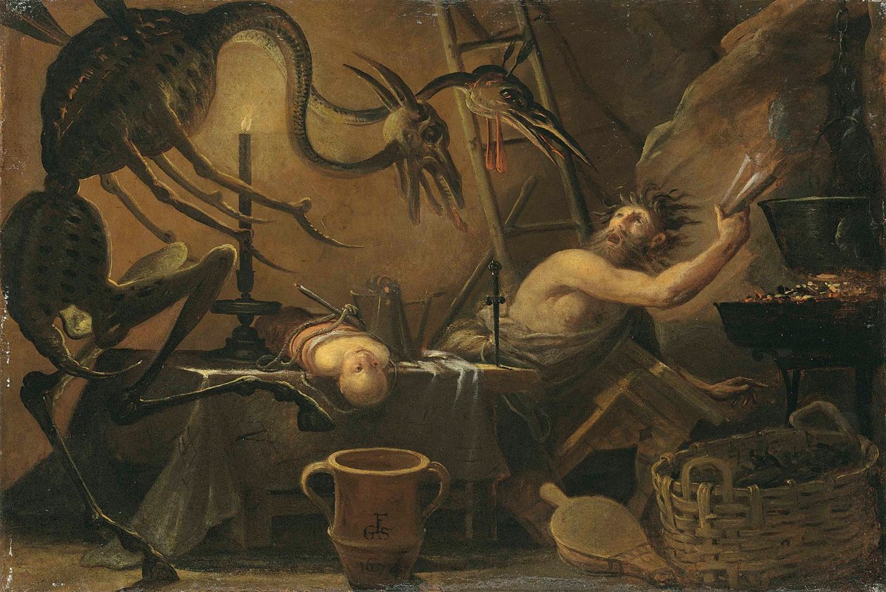 Eine Szene der Hexerei von Italian School