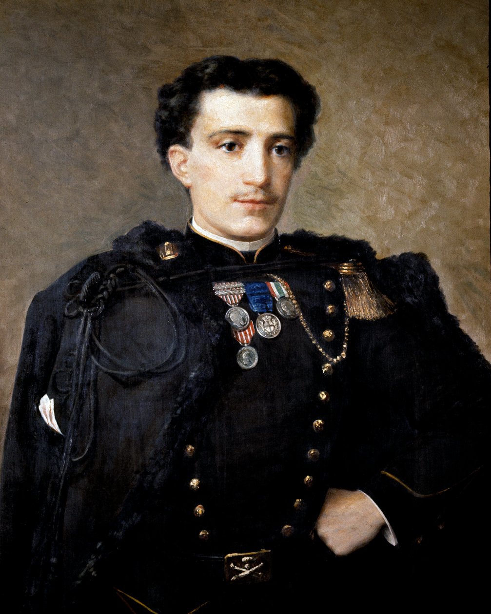 Alfredo Savio, Artillerieoffizier, nahm am Unabhängigkeitskrieg 1859-60 teil von Italian School