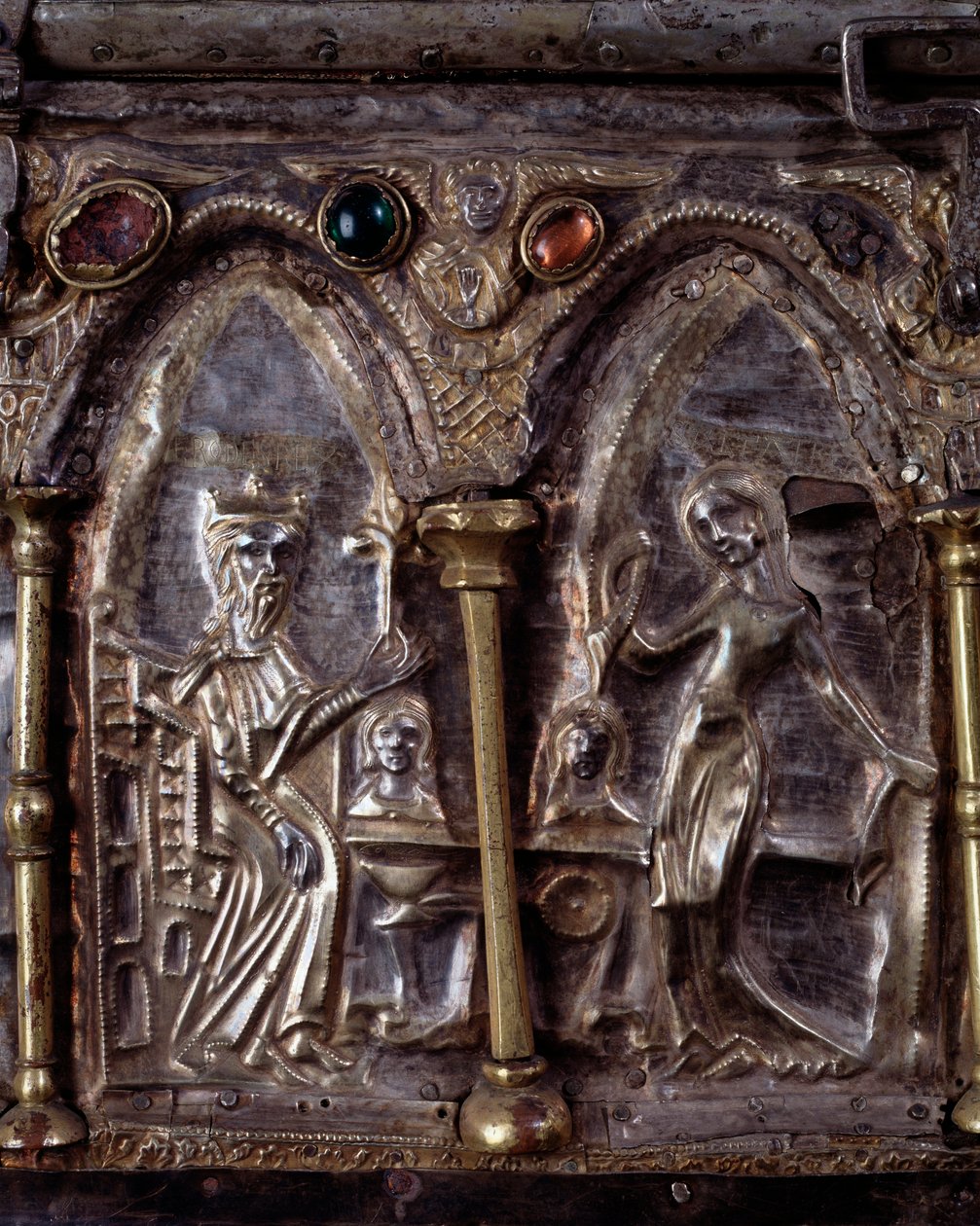 Arche von Barbarossa, mit Szenen aus dem Leben des hl. Johannes des Täufers von Italian School