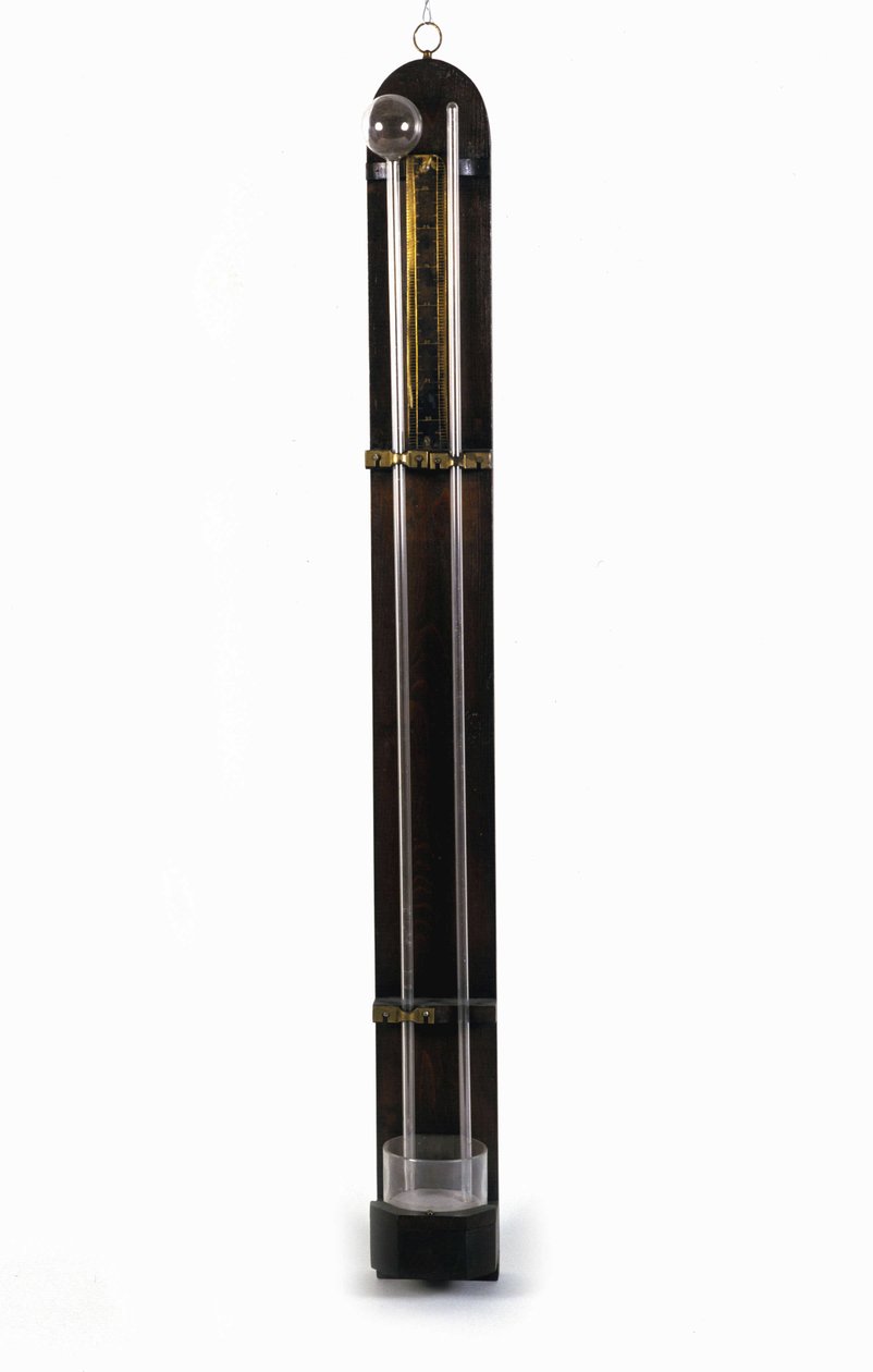 Barometer (Quecksilberrohr) von Evangelista Torricelli. Museum für Wissenschaft und Technologie. Mailand von Italian School