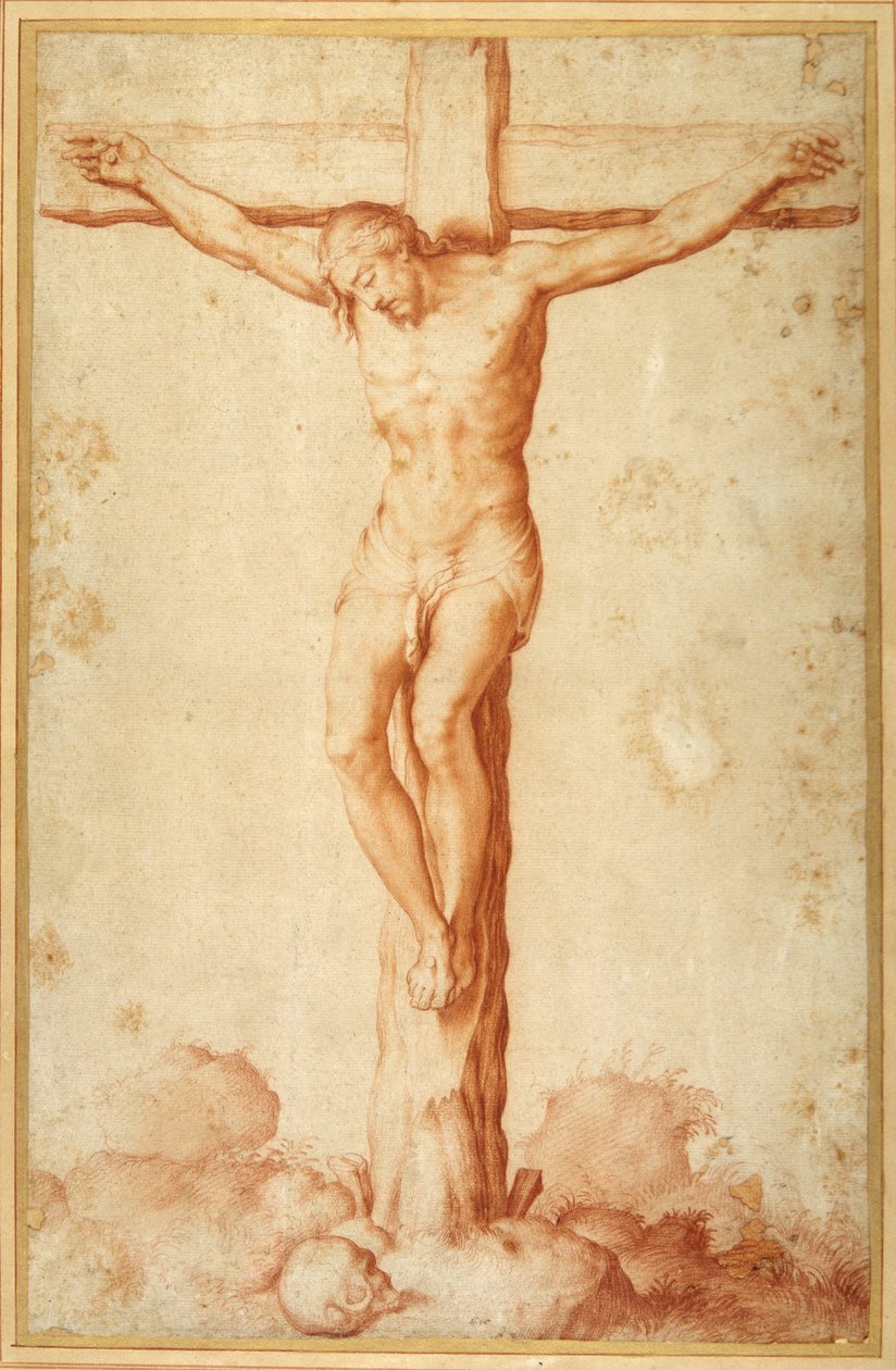 Christus gekreuzigt auf Golgatha von Italian School
