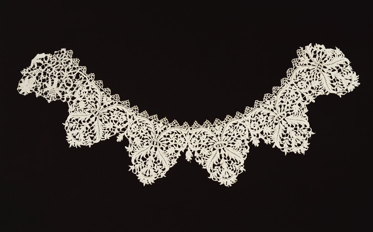 Kragen, aus Venedig, 1625-50 (Leinen und Nadelspitze) von Italian School