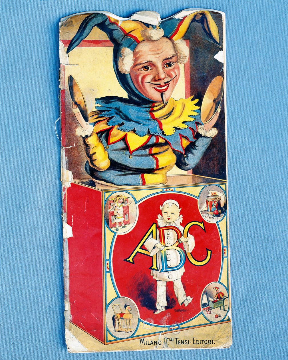 Titelblatt des ABC-Alphabetbuchs, illustriertes Kinderbuch, herausgegeben von Tensi Brüder, Mailand, Italien, 20. Jahrhundert von Italian School