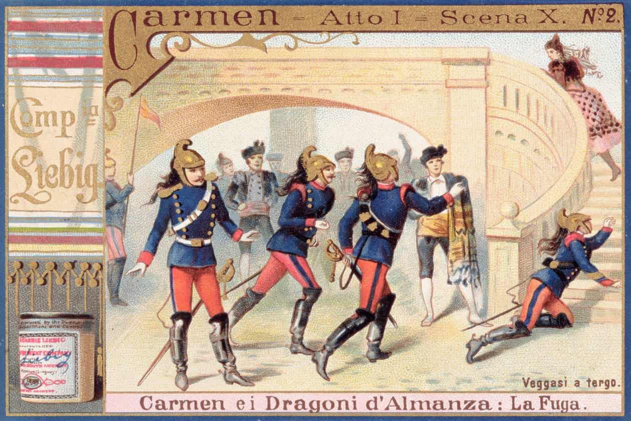 Dekoration für Akt I, Szene i von Carmen von Georges Bizet von Italian School