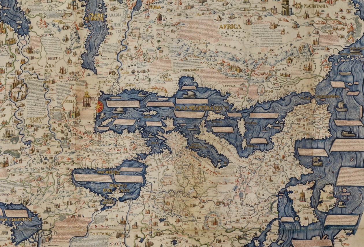 Detail des Mittelmeers, aus 