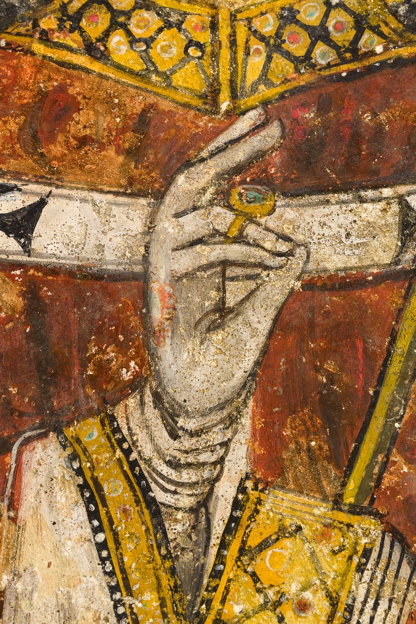 Detail des Triptychons, das San Cataldo darstellt, Krypta der Kathedrale von Italian School