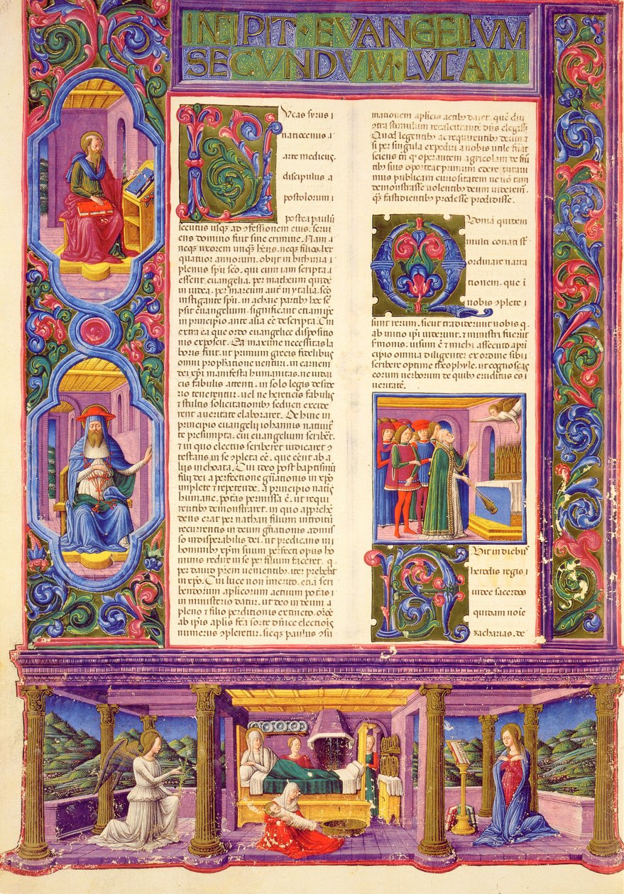 Fol.157v Zweites Evangelium des Lukas, aus der Borso d