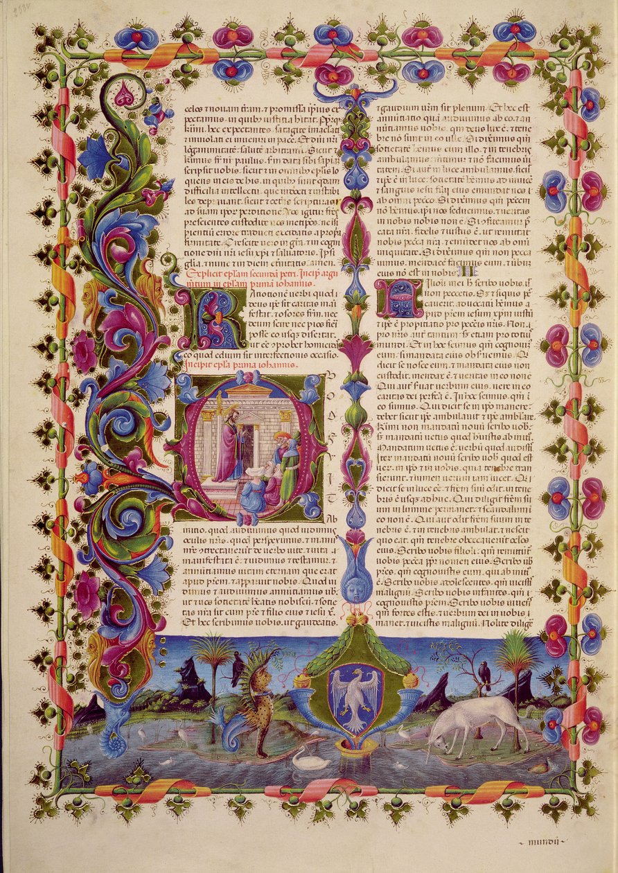 Brief von St. Johannes an die Apostel, aus der Borso d