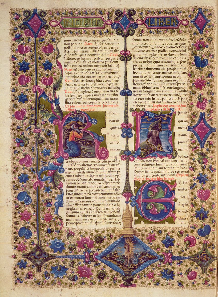 Eröffnung des Buches des Propheten Baruch, aus der Borso d