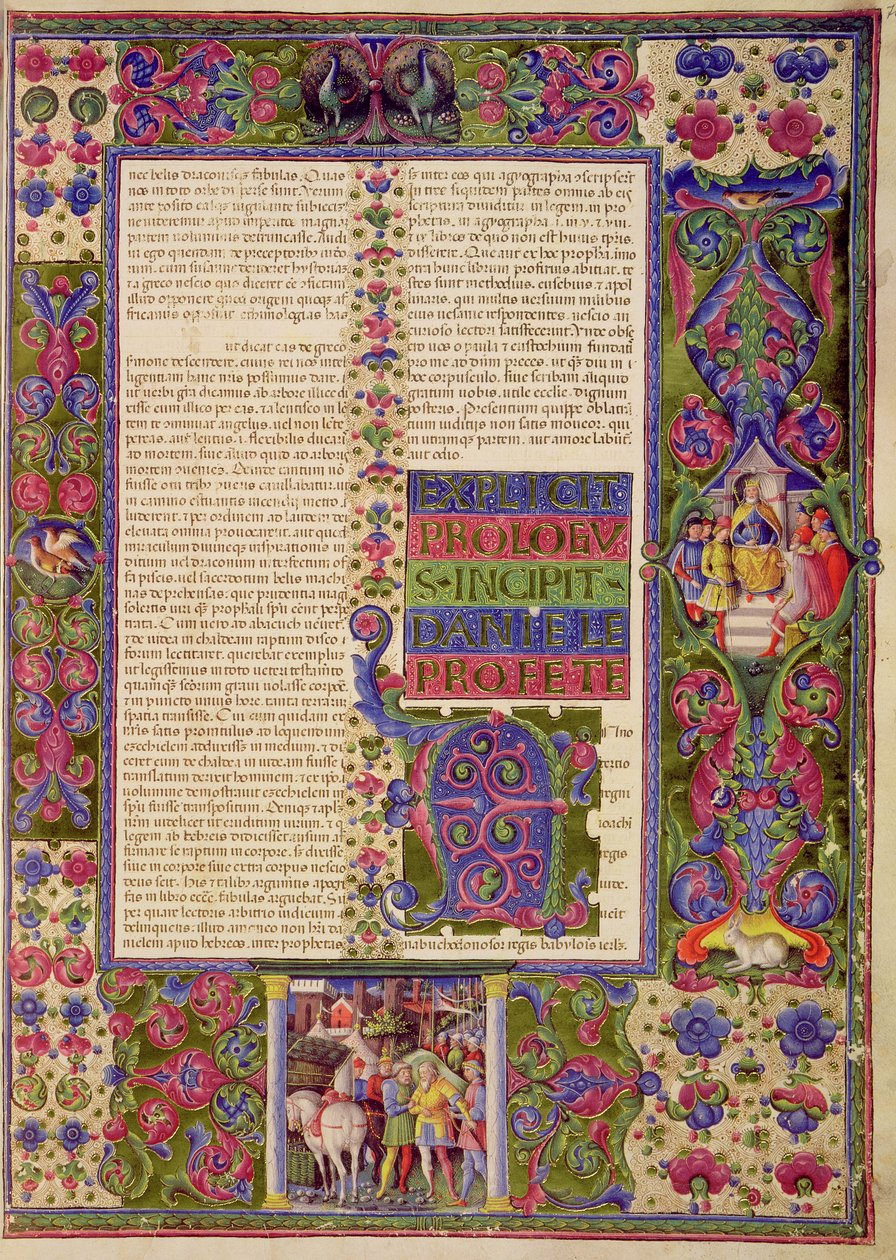 Eröffnung des Buches des Propheten Daniel, aus der Borso d