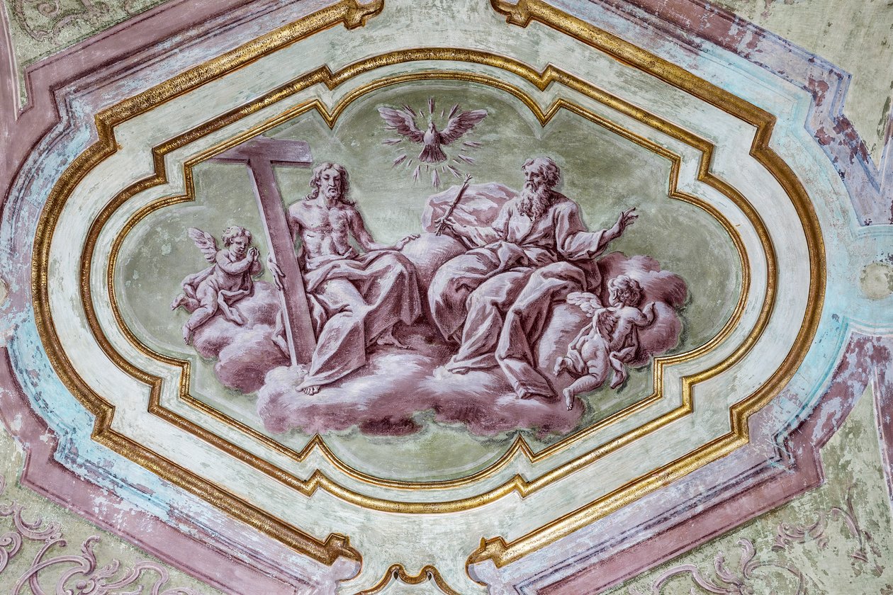 Freskengewölbe der hinteren Apsiskrypta der Kathedrale von Italian School