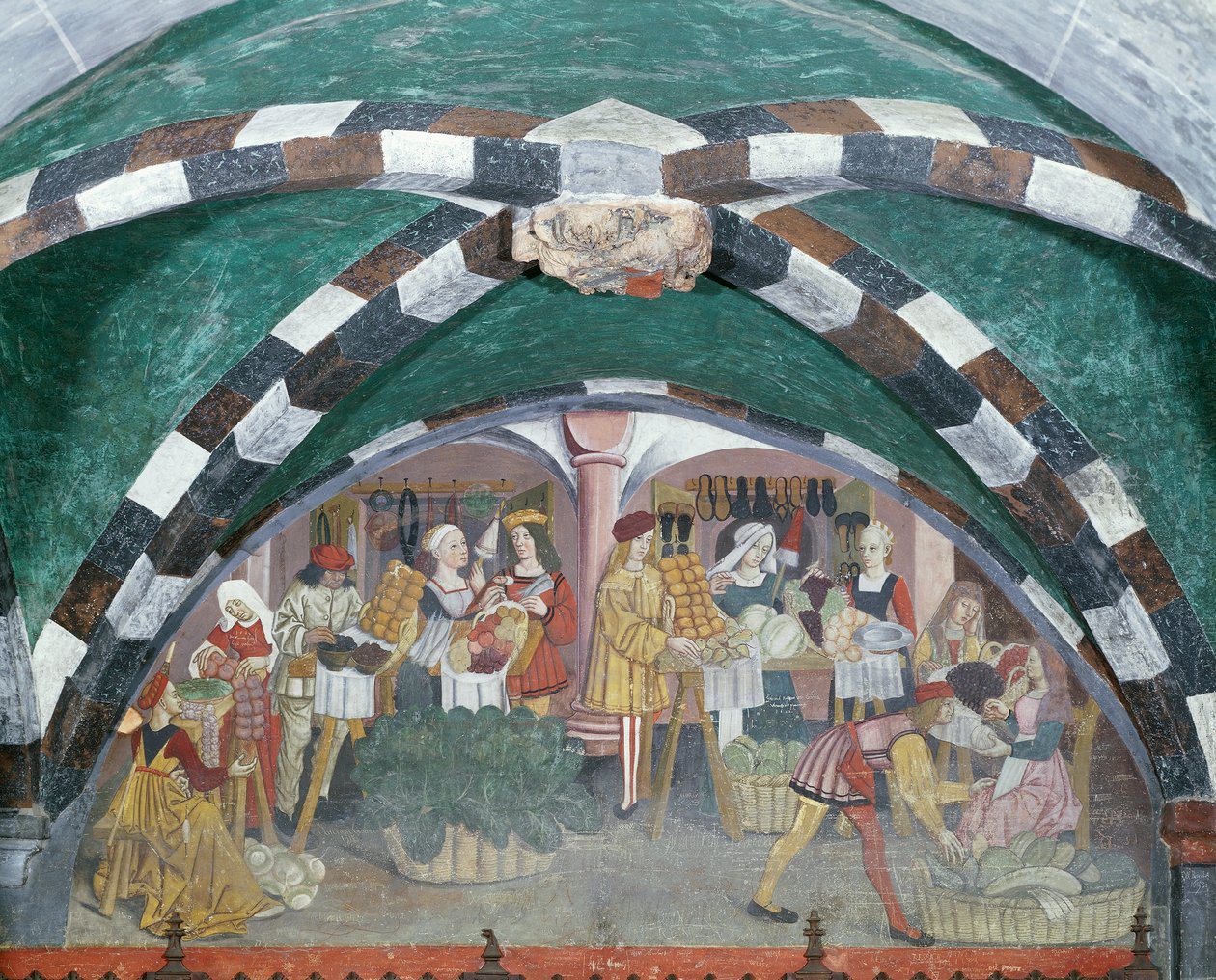 Obst- und Gemüsemarkt, ca. 1500 von Italian School