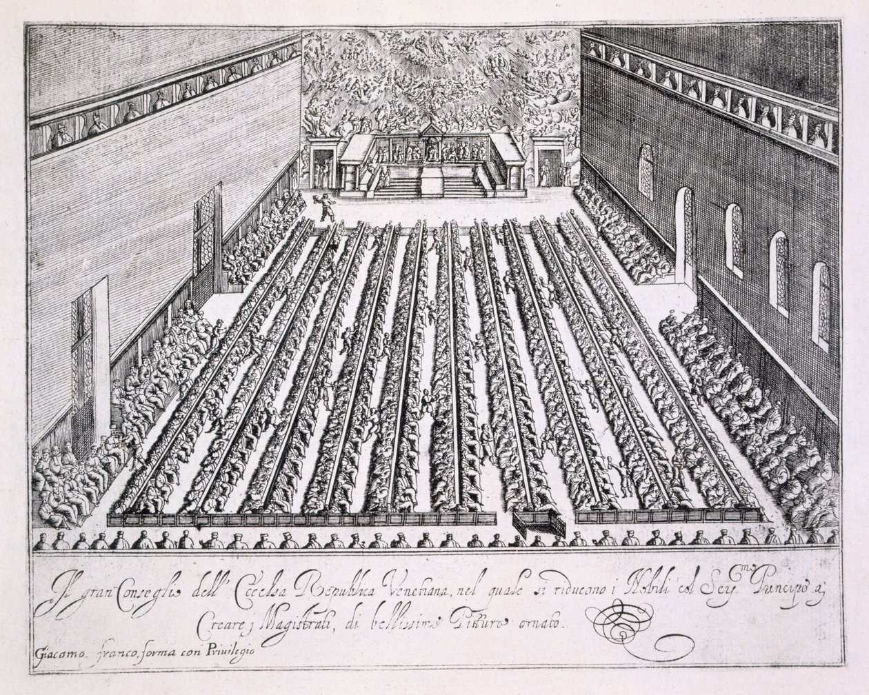 Großer Rat der Republik Venedig in Sitzung, 1876 von Italian School