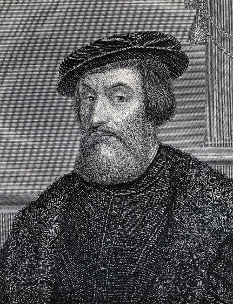 Hernán Cortés, graviert von William Holl, ca. 1830er Jahre von Italian School