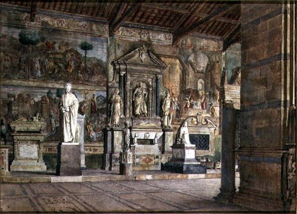 Innenansicht des Campo Santo in Pisa, ca. 1845 von Italian School
