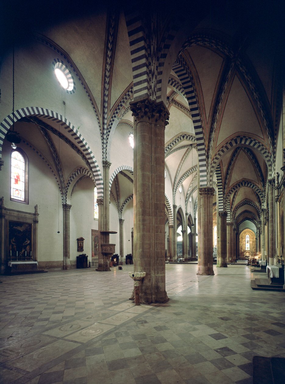 Innenansicht der Basilika Santa Maria Novella von Italian School