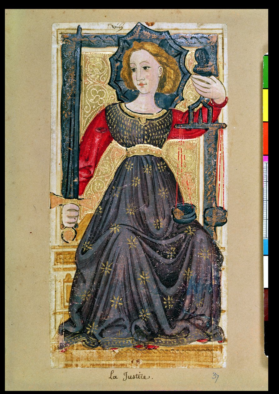 Gerechtigkeit, Tarotkarte aus dem 