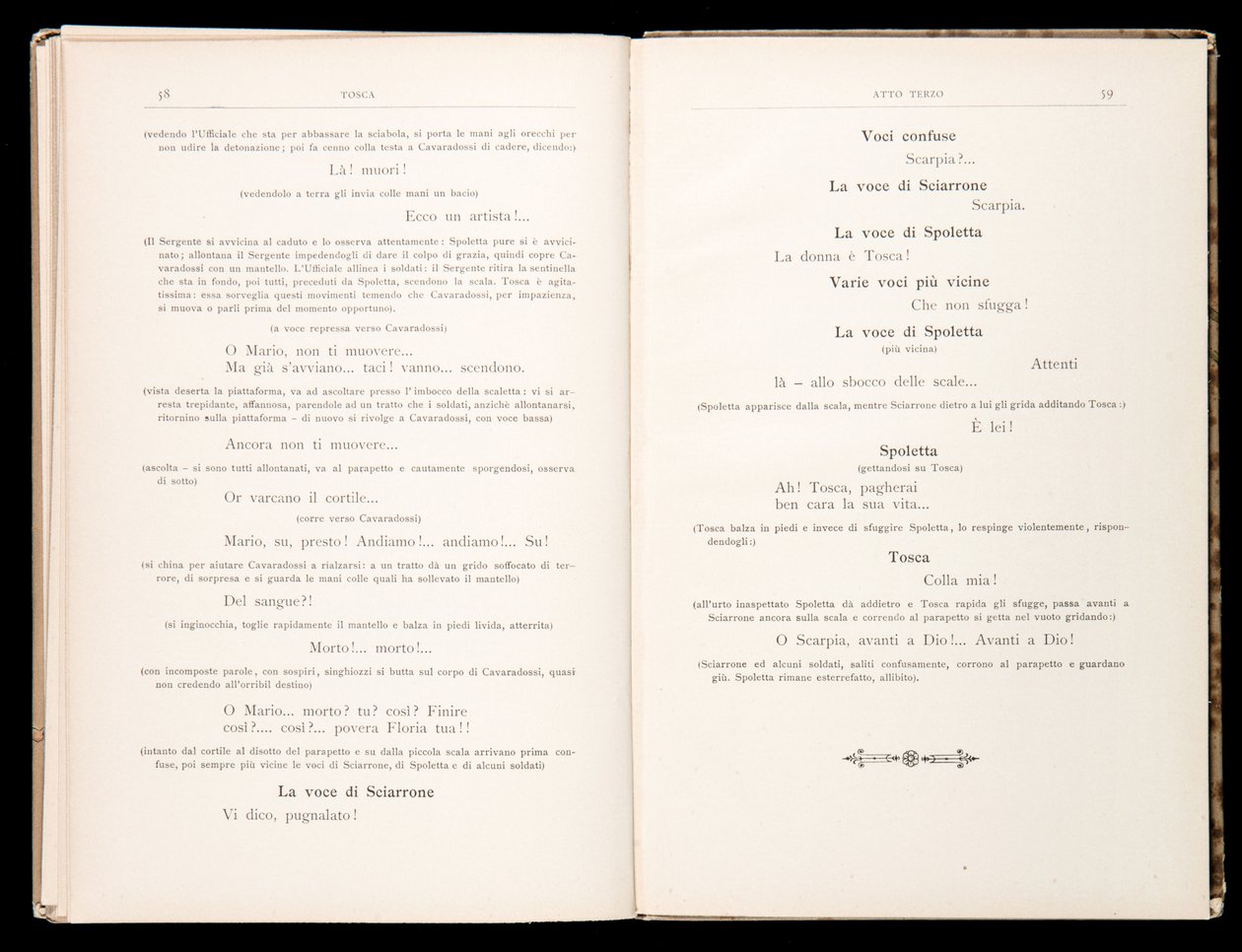 Libretto della Tosca von Giacomo Puccini, Edition Ricordi, Italien von Italian School
