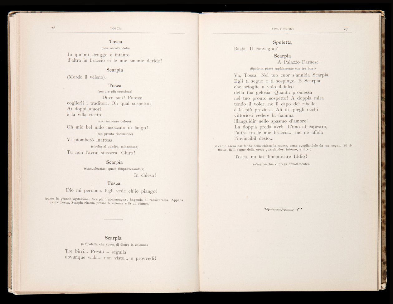 Libretto della Tosca von Giacomo Puccini, Edition Ricordi, Italien von Italian School