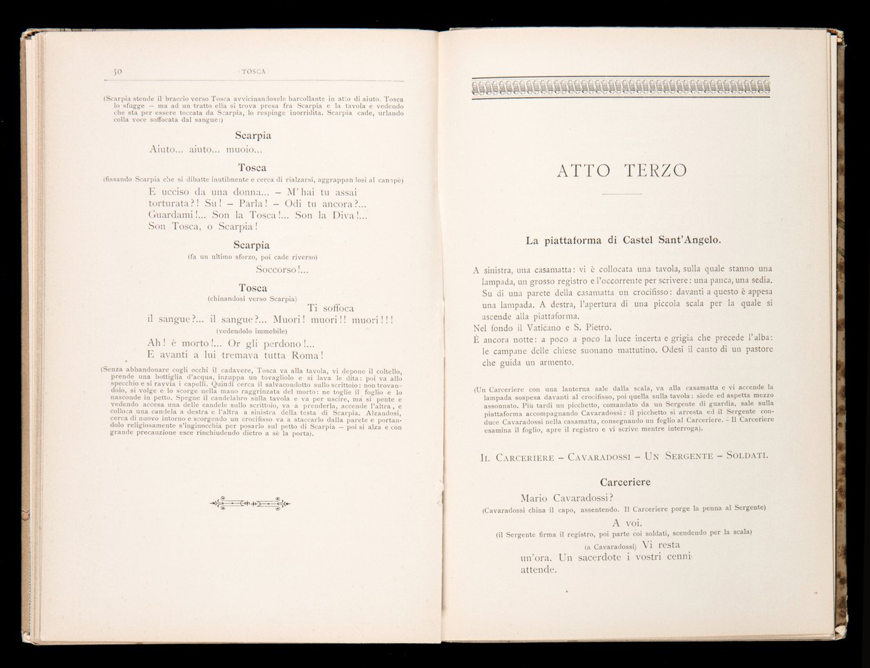 Libretto della Tosca von Giacomo Puccini, Edition Ricordi, Italien von Italian School