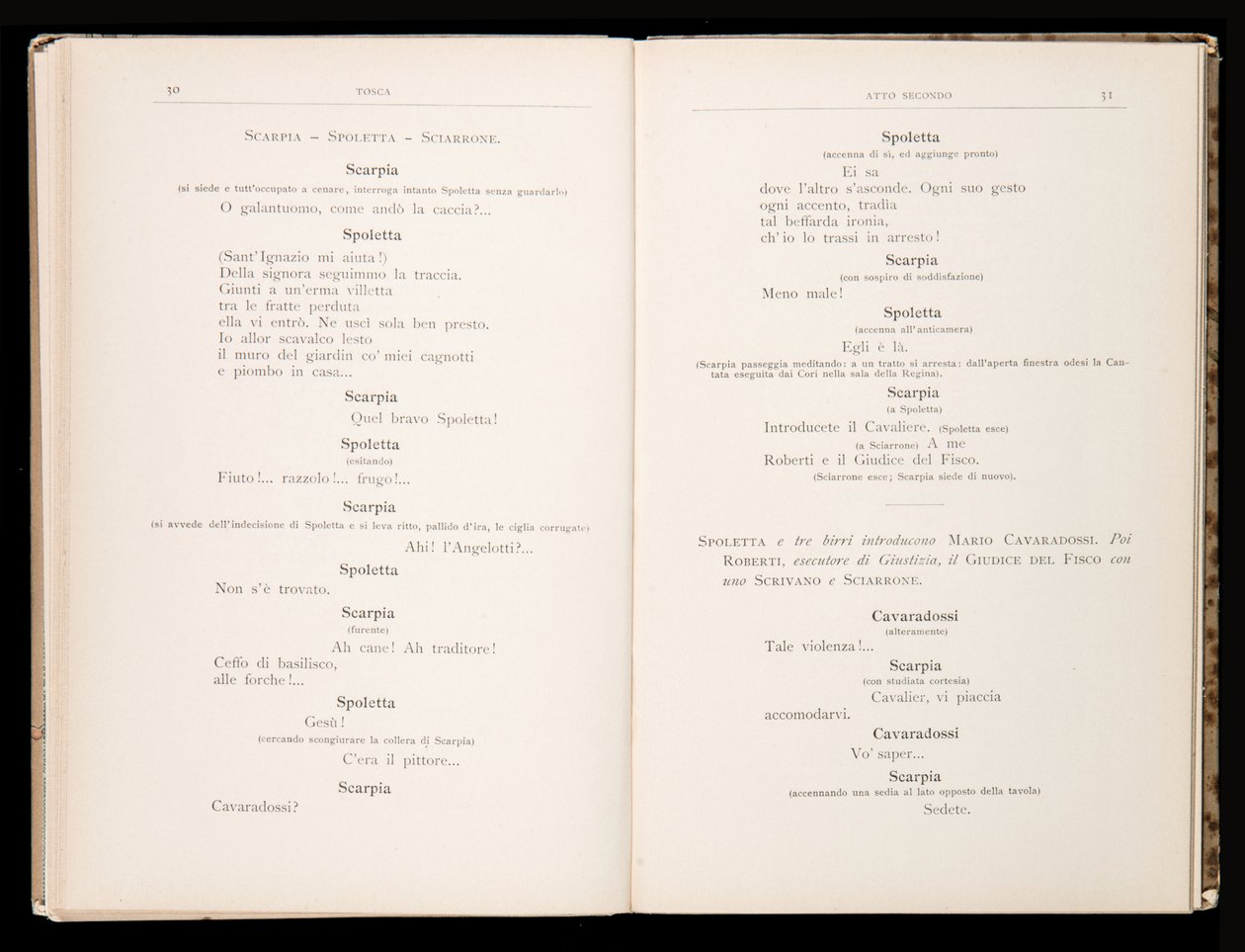 Libretto della Tosca von Giacomo Puccini, Edition Ricordi, Italien von Italian School