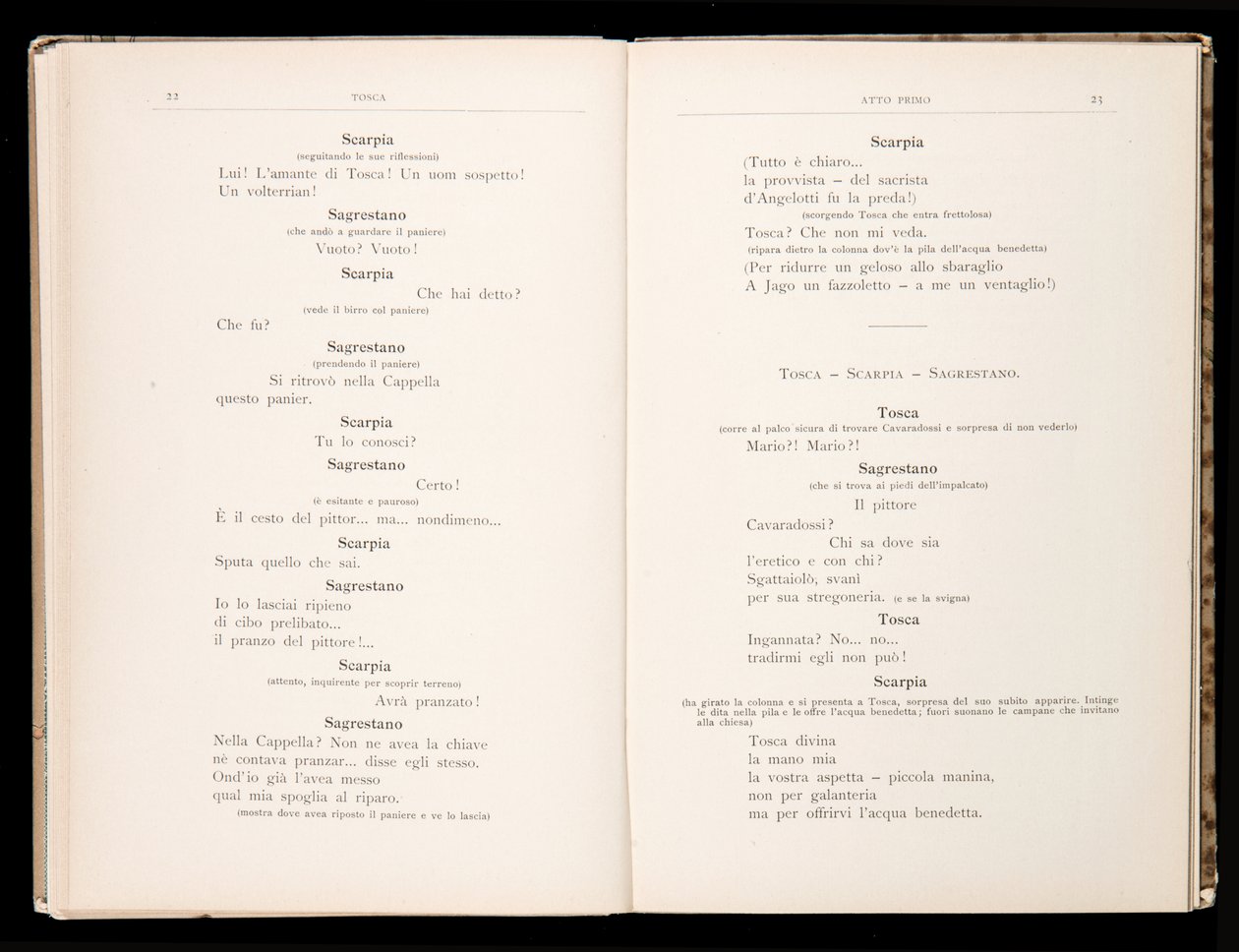 Libretto della Tosca von Giacomo Puccini, Edition Ricordi, Italien von Italian School