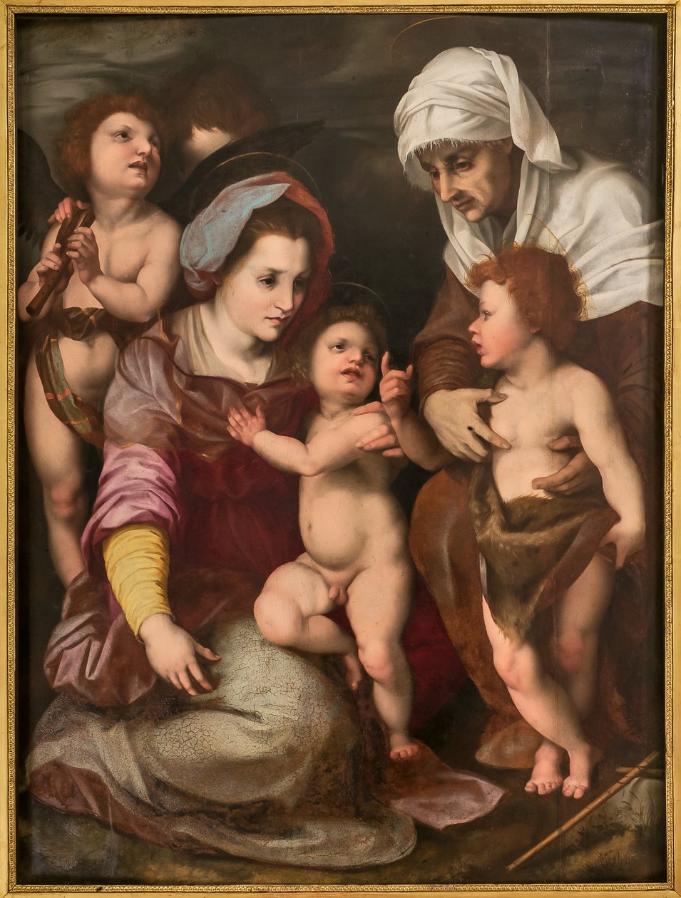 Madonna mit Jesuskind, St. Elisabeth, dem kleinen Johannes und zwei Engeln, Kopie nach Andrea Del Sarto von Italian School