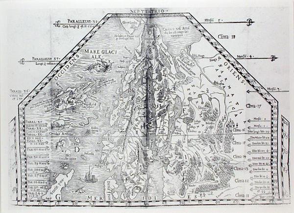Karte von Skandinavien, aus einem Atlas von Olaus Magnus von Italian School