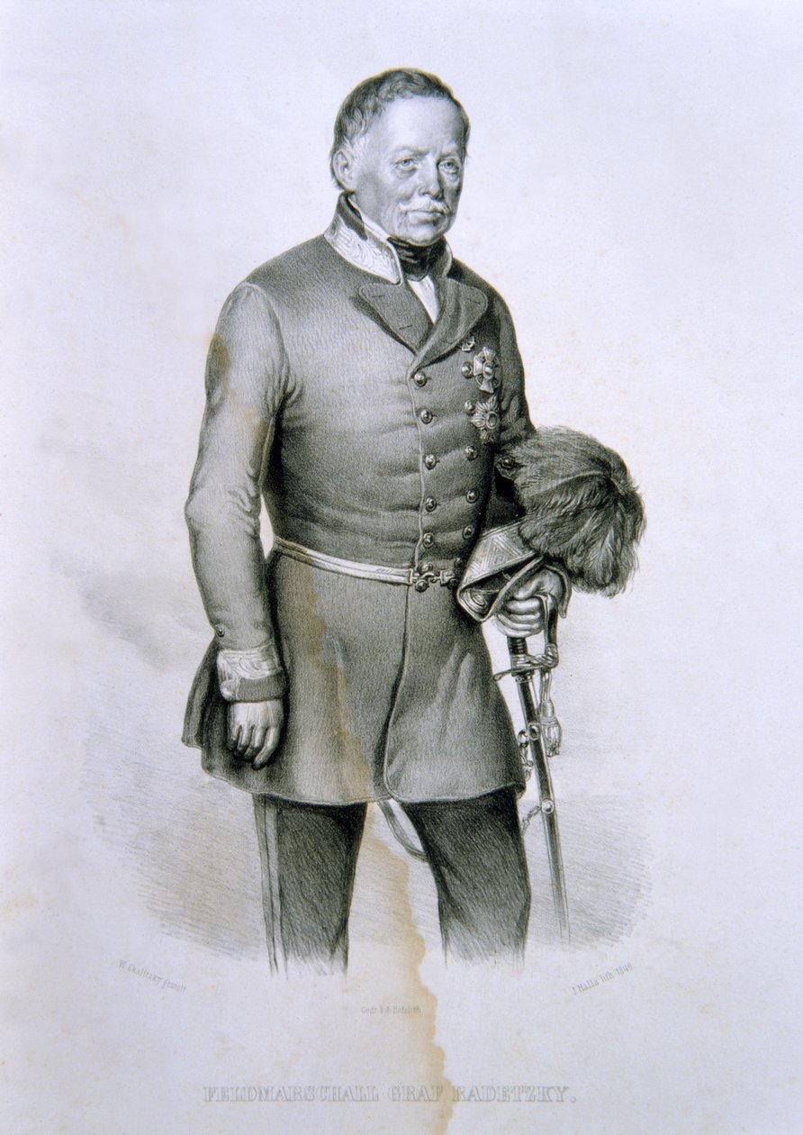 Maresciallo Radetzky Graff, Illustration aus Die Geschichte Italiens von Italian School