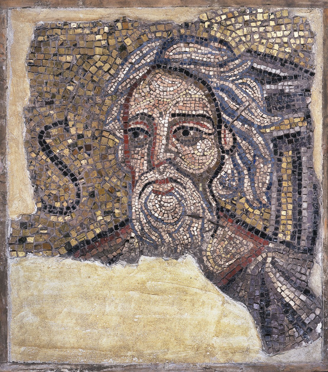 Mosaiktafel mit Kopf des Heiligen Andreas von Italian School
