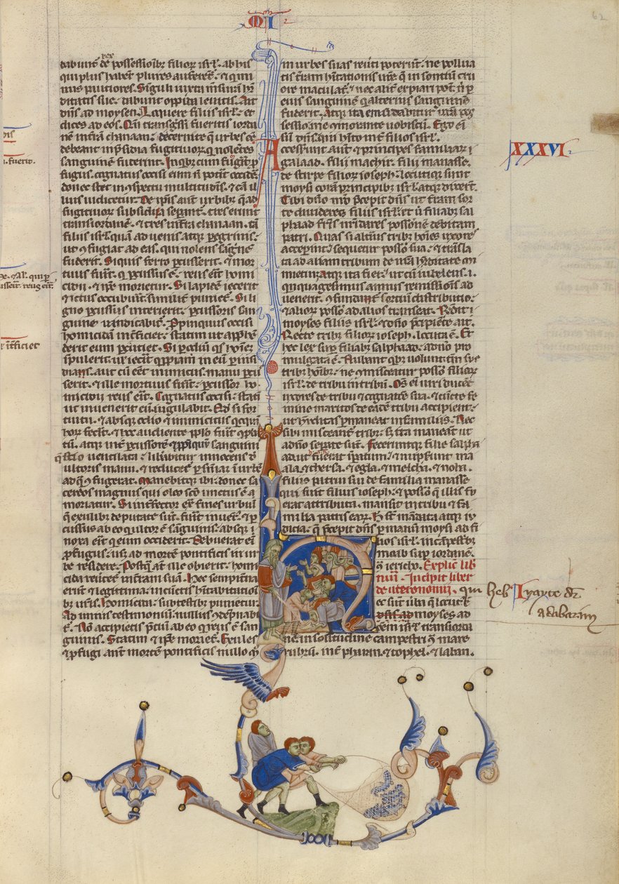 Moses schlägt Wasser aus dem Felsen für die Israeliten, ca. 1250-1262 von Italian School