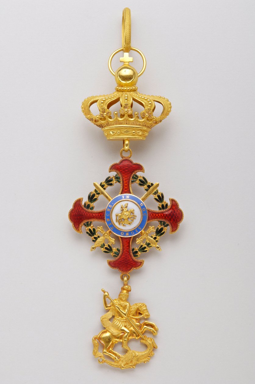 Orden des Heiligen Georg der Wiedervereinigung: Insignien der Souveräne des Königshauses (1800-1850) von Italian School