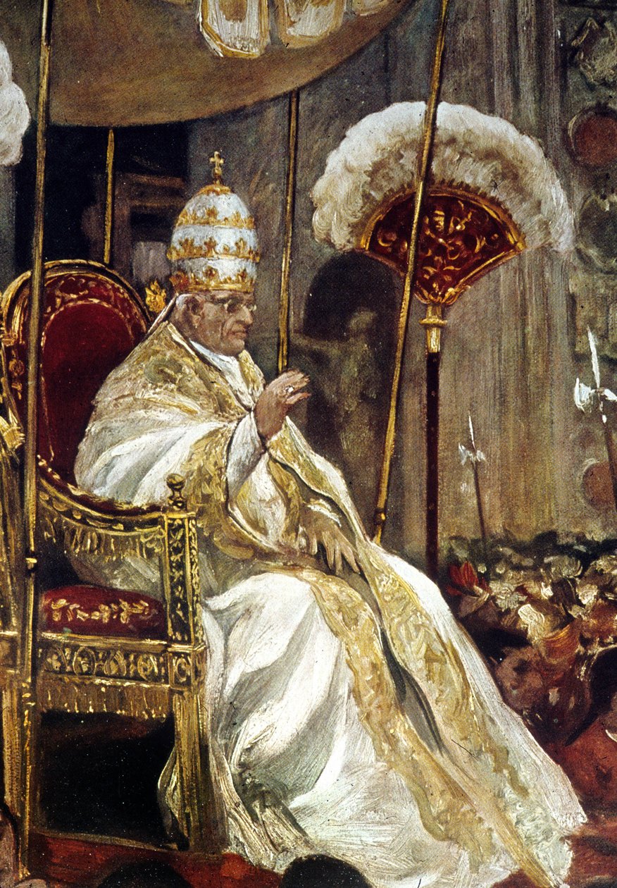 Pius XI der Heilige Vater bei der Ankunft in der Petersbasilika auf der 