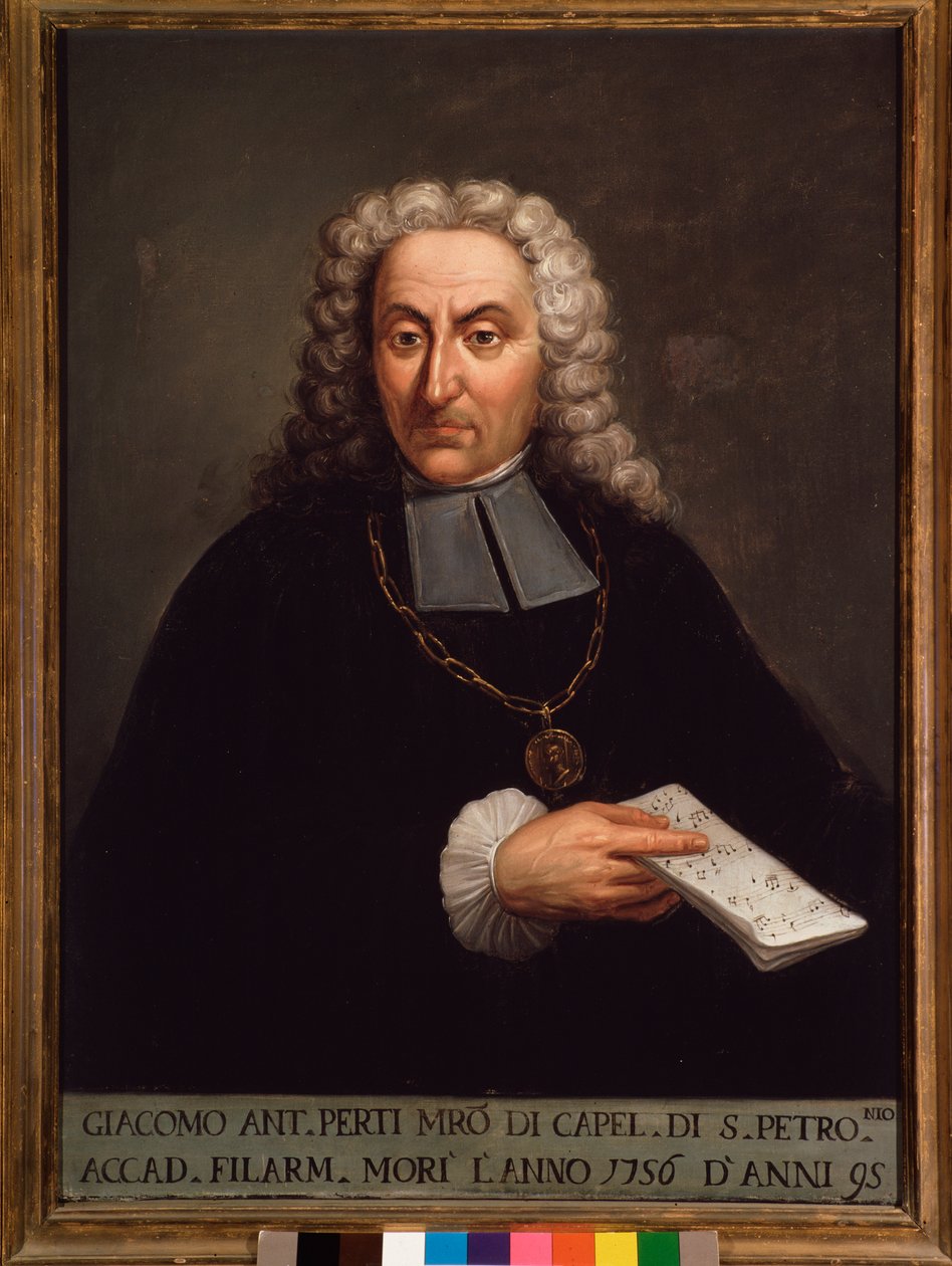 Porträt des italienischen Komponisten Giacomo Perti (1661-1756) von Italian School