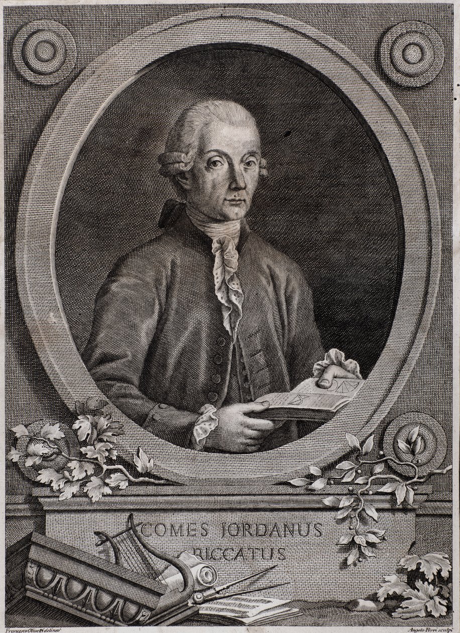 Porträt des Physikers, Mathematikers und Musiktheoretikers Giordano (Jordan) Riccati (1709-1790) von Italian School