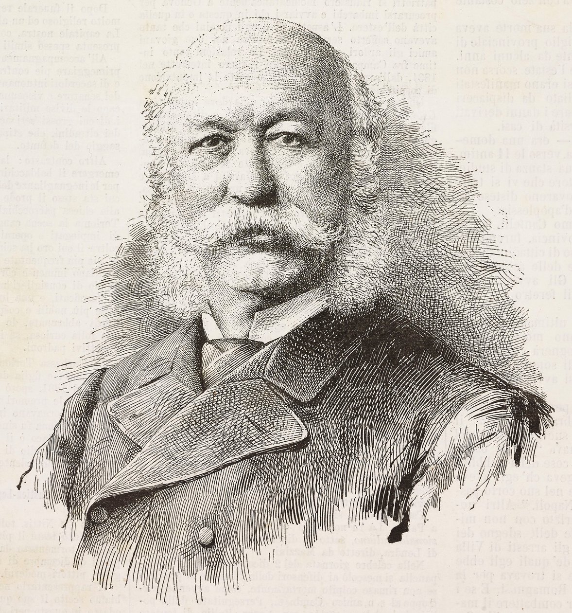 Porträt von Girolamo Cantelli (1815-1884), italienischer Patriot und Politiker, Gravur nach Fotografie von Baroni und Gardelli, aus L