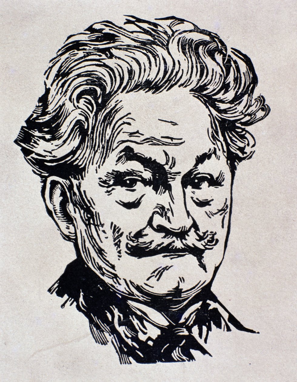 Porträt von Leos Janacek, Illustration aus seiner Autobiografie 