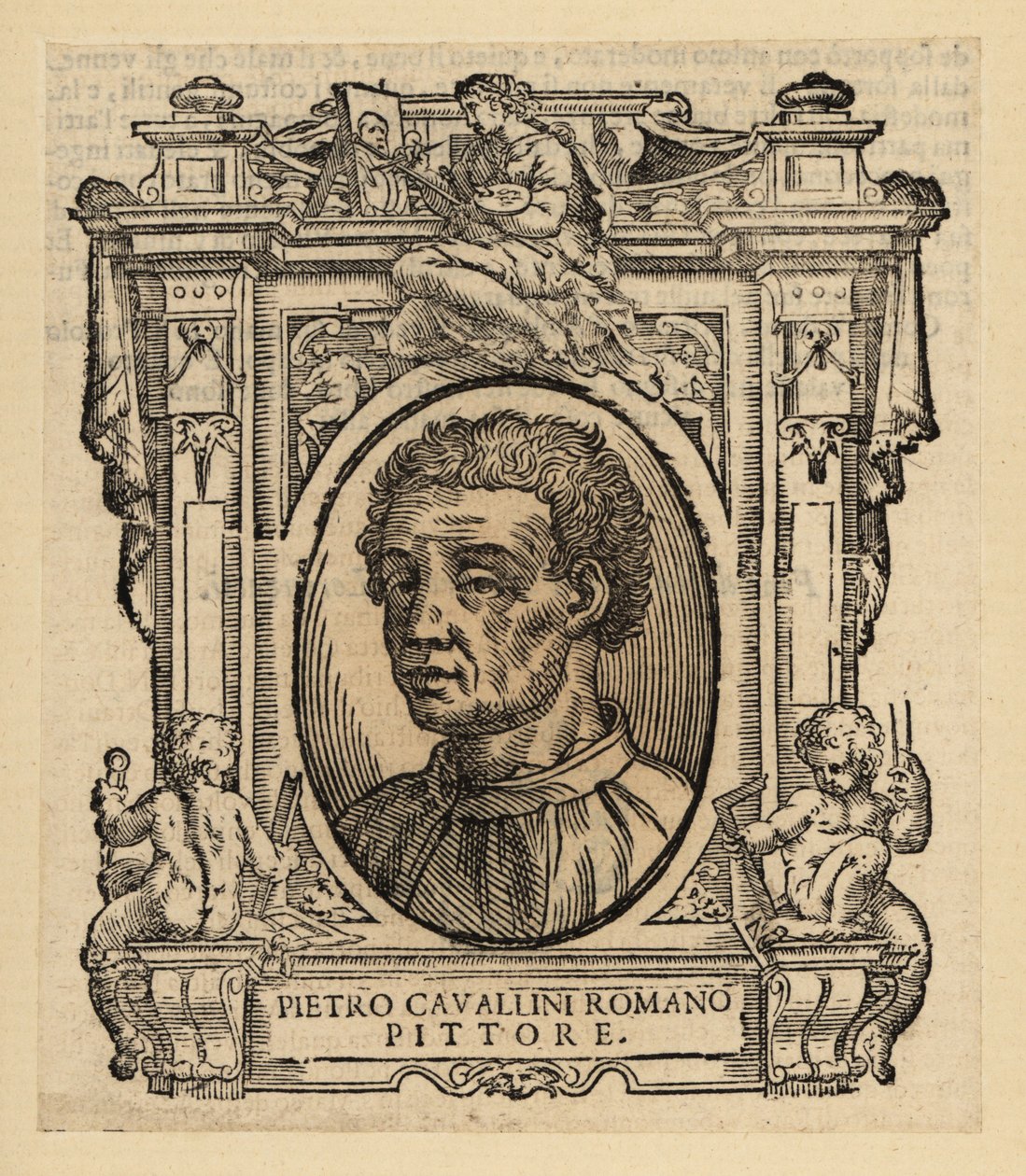 Porträt von Pietro Cavallini, italienischer Maler und Mosaikdesigner des späten Mittelalters von Italian School