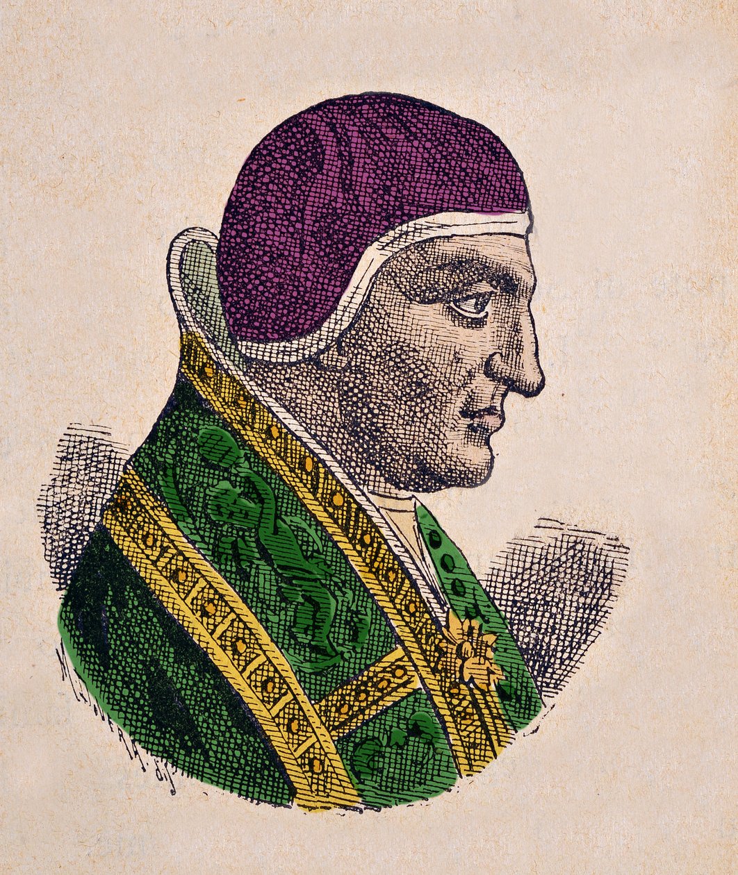Porträt von Papst Agapitus II. (946-955) von Italian School
