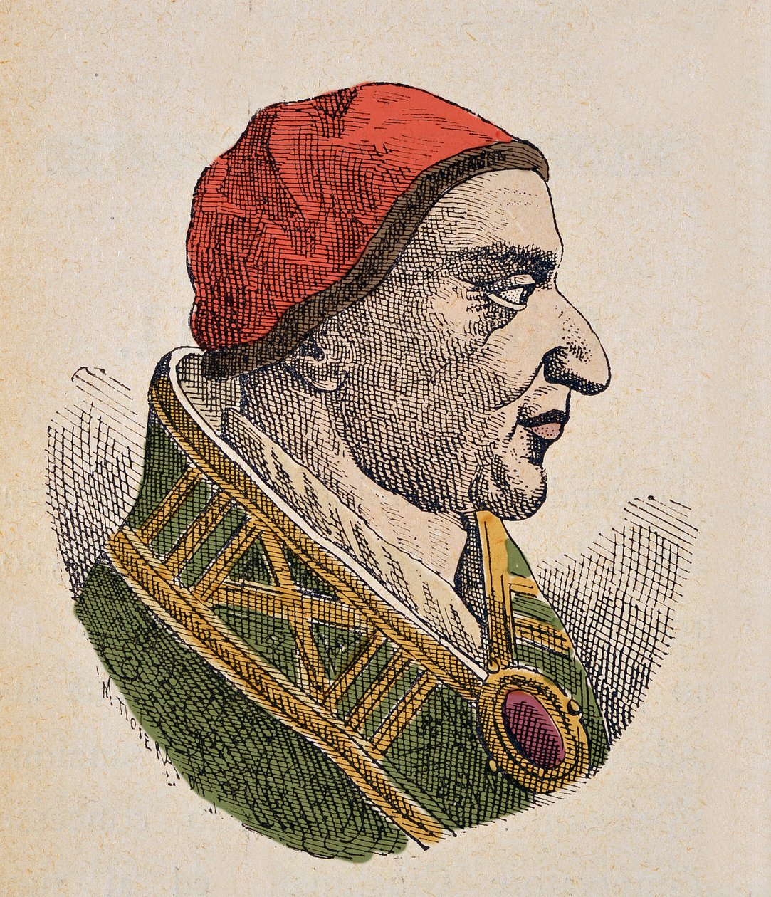 Porträt von Papst Johannes III. (561-574) von Italian School