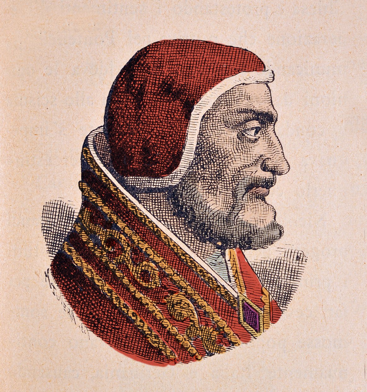 Porträt von Papst Johannes XXI (1276-1277) von Italian School