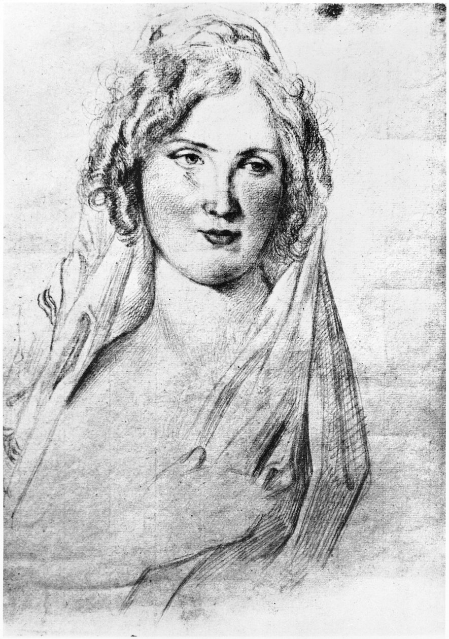 Porträt vermutlich von Angela Pietragrua, Gräfin Simonetta, Geliebte des französischen Schriftstellers Stendhal, während er in Italien war, zwischen September 1811 und 1815 von Italian School