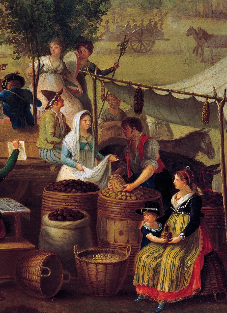 Kartoffel- und Maroniverkäufer, Italien von Italian School