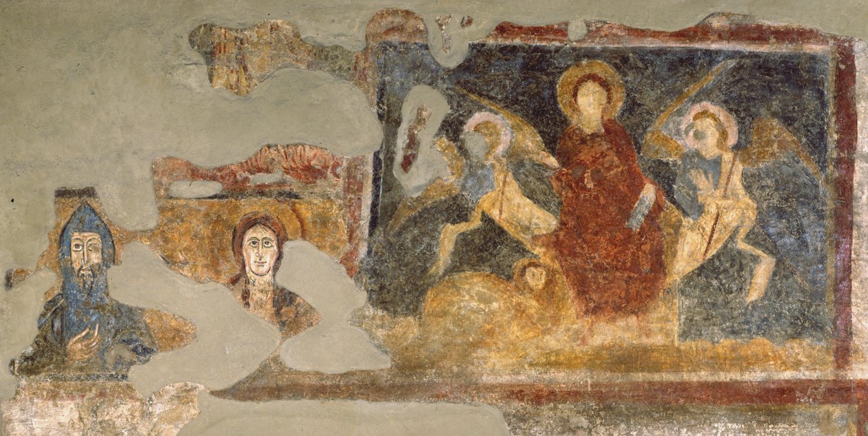 Überreste eines Freskos, Santa Maria Antiqua, Rom von Italian School