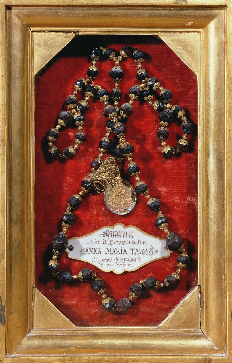 Rosenkranz, geschenkt an Anna-Maria Taigi von Prinzessin Barberini von Italian School