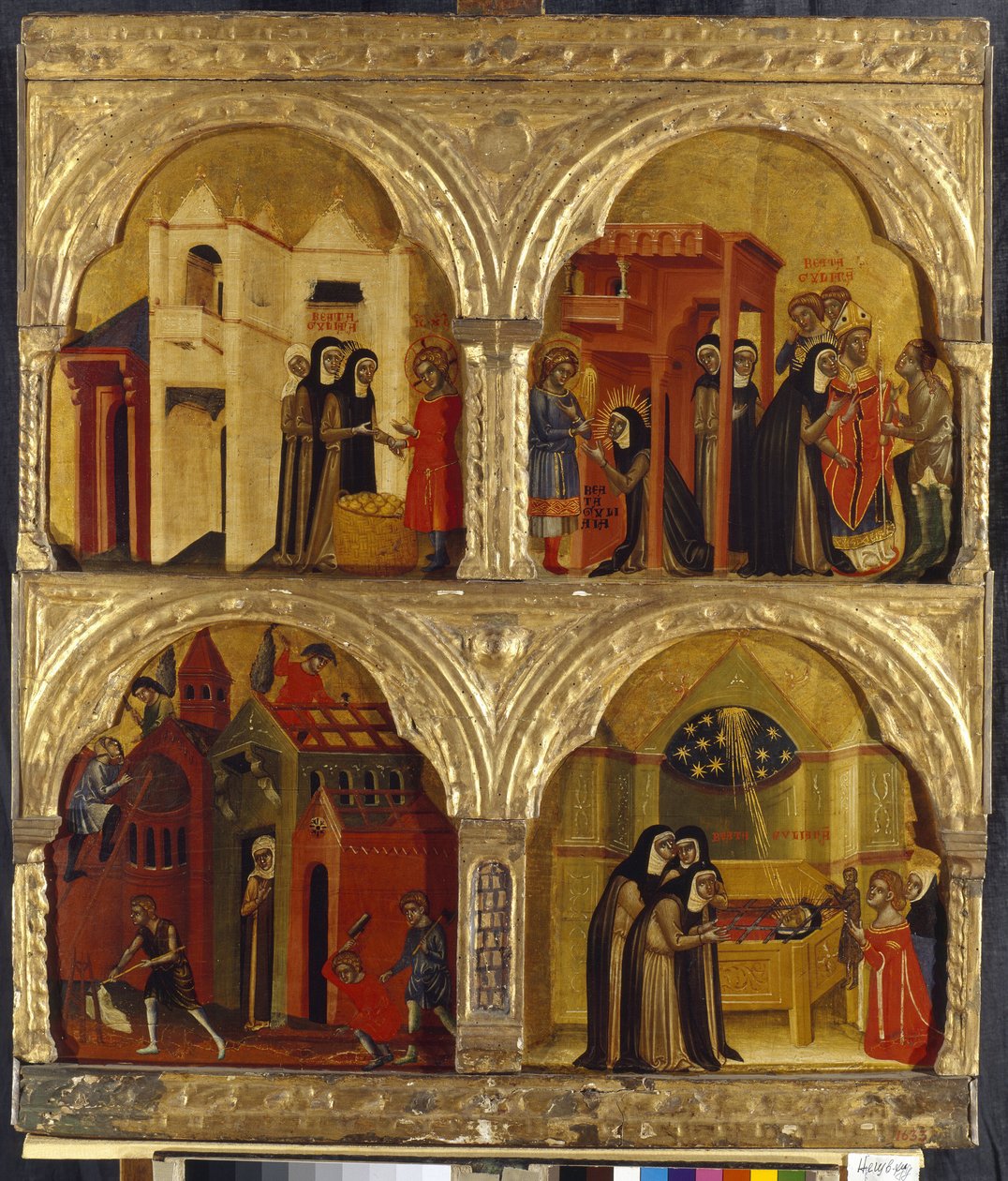 Szene aus dem Leben der Heiligen Juliana von Italian School
