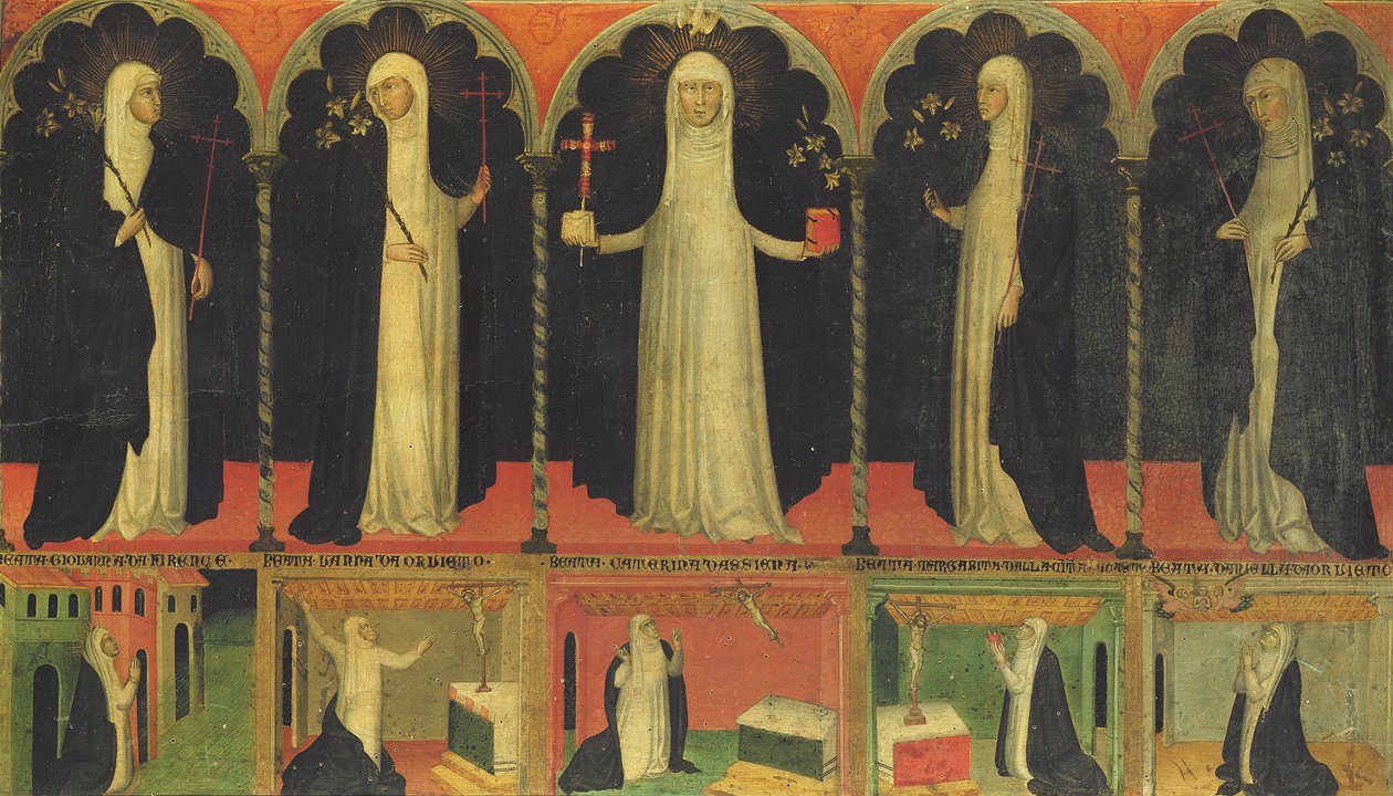 Hl. Katharina und vier Dominikanerheilige von Italian School